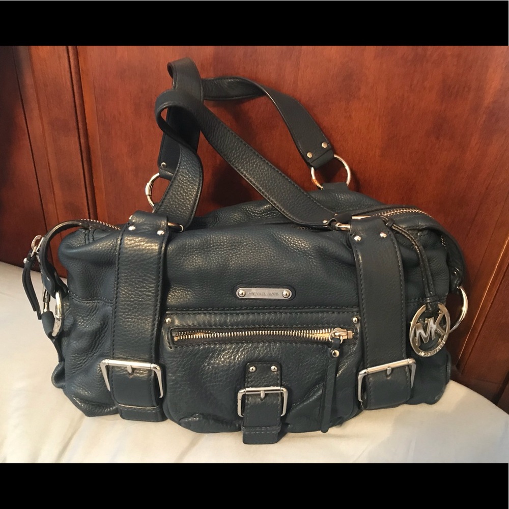 Michael Kors navy leather handbag